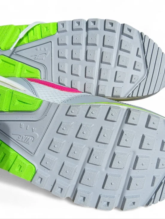 Nike Women's Size 8 White Sneakers with Pink Swoosh & Neon Green Accents - Picture 9 of 9